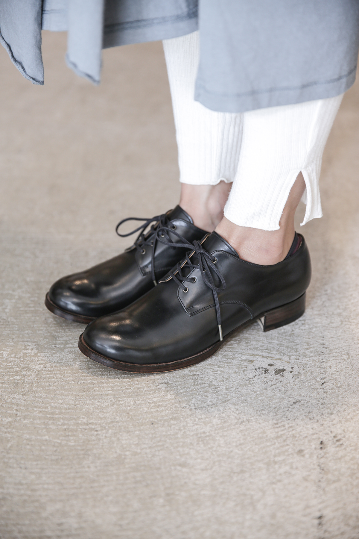 Blucher plain toe 4 hole/Baby calf mckay | ANOTHER LOUNGE