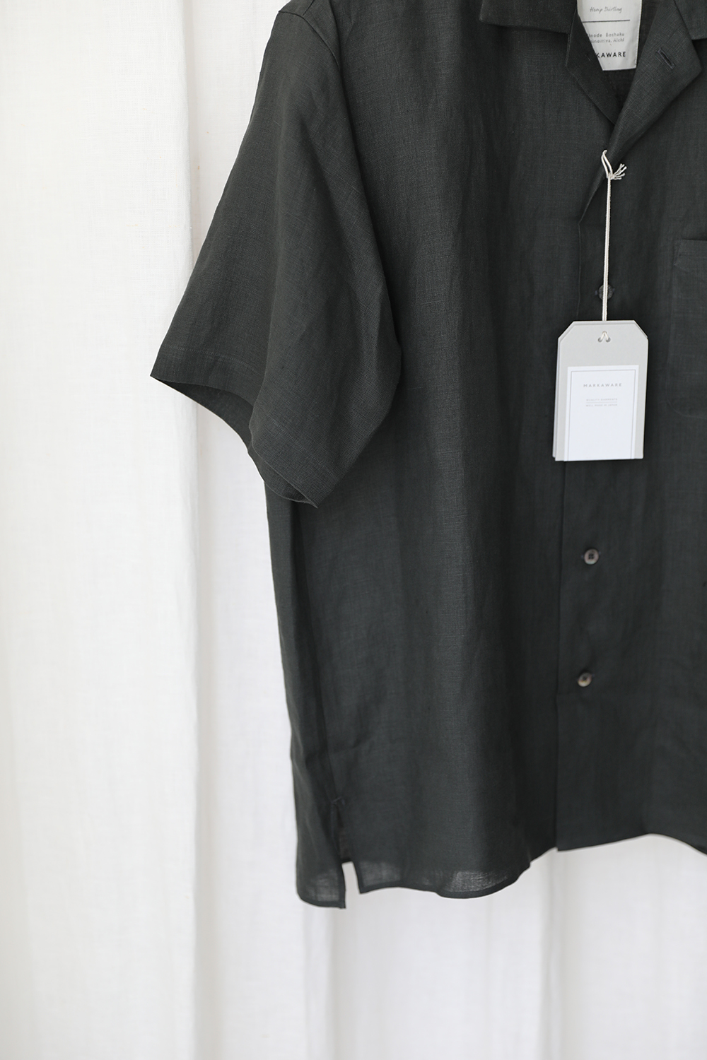 MARKAWARE」HEMP OPEN COLLAR SHIRT | ANOTHER LOUNGE