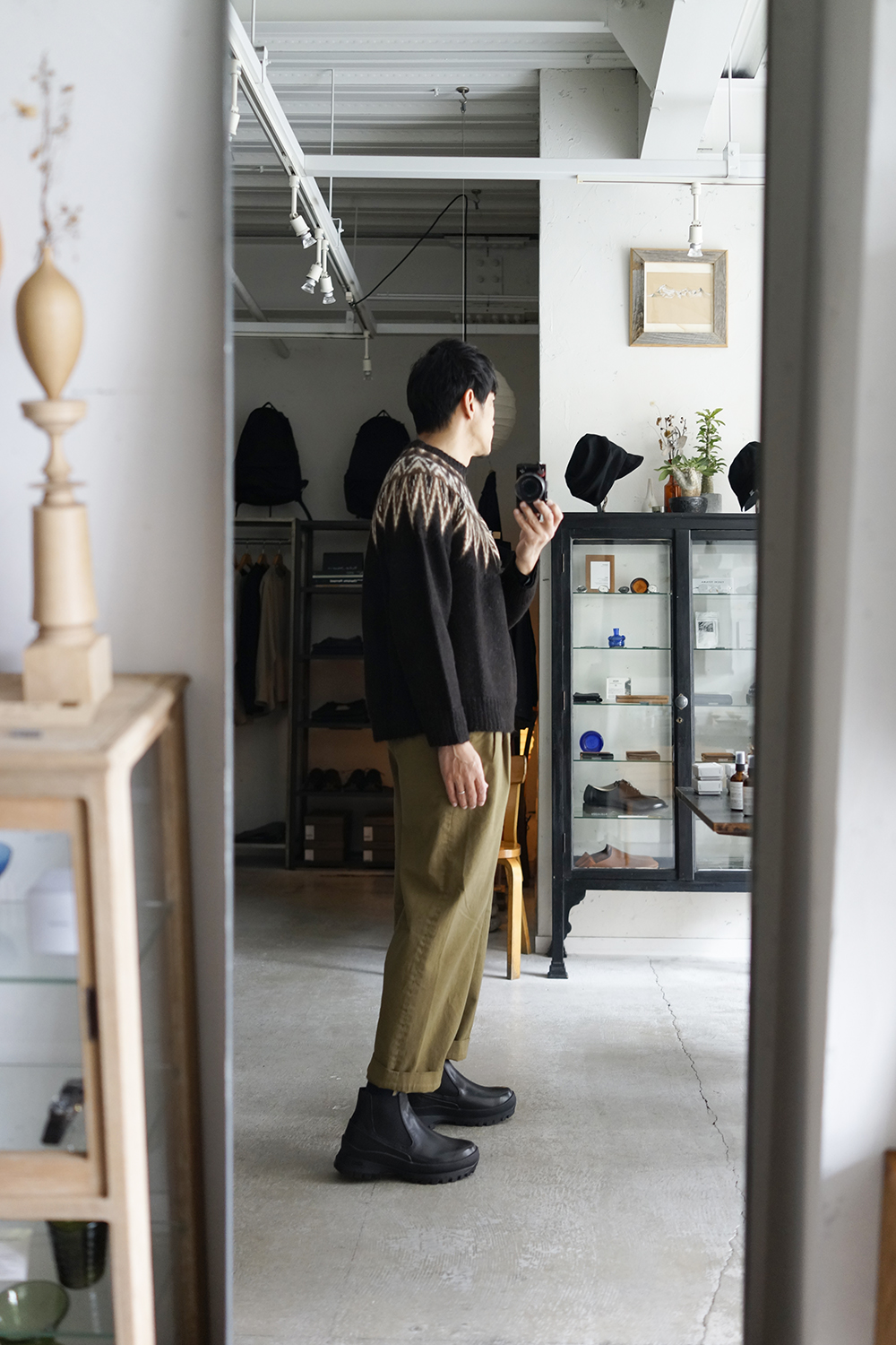 MARKAWARE」NATURAL COLOR ALPACA NORDIC SWEATER | ANOTHER LOUNGE
