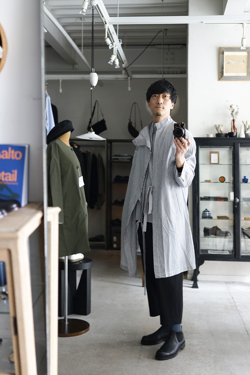 SEEALL」STRIPE DOCTOR COAT | ANOTHER LOUNGE