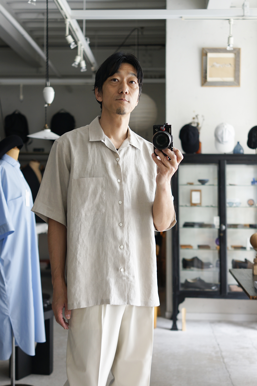 「MARKAWARE」OPEN COLLAR SHIRT S/S ＆ CLASSIC FIT TROUSERS | ANOTHER LOUNGE