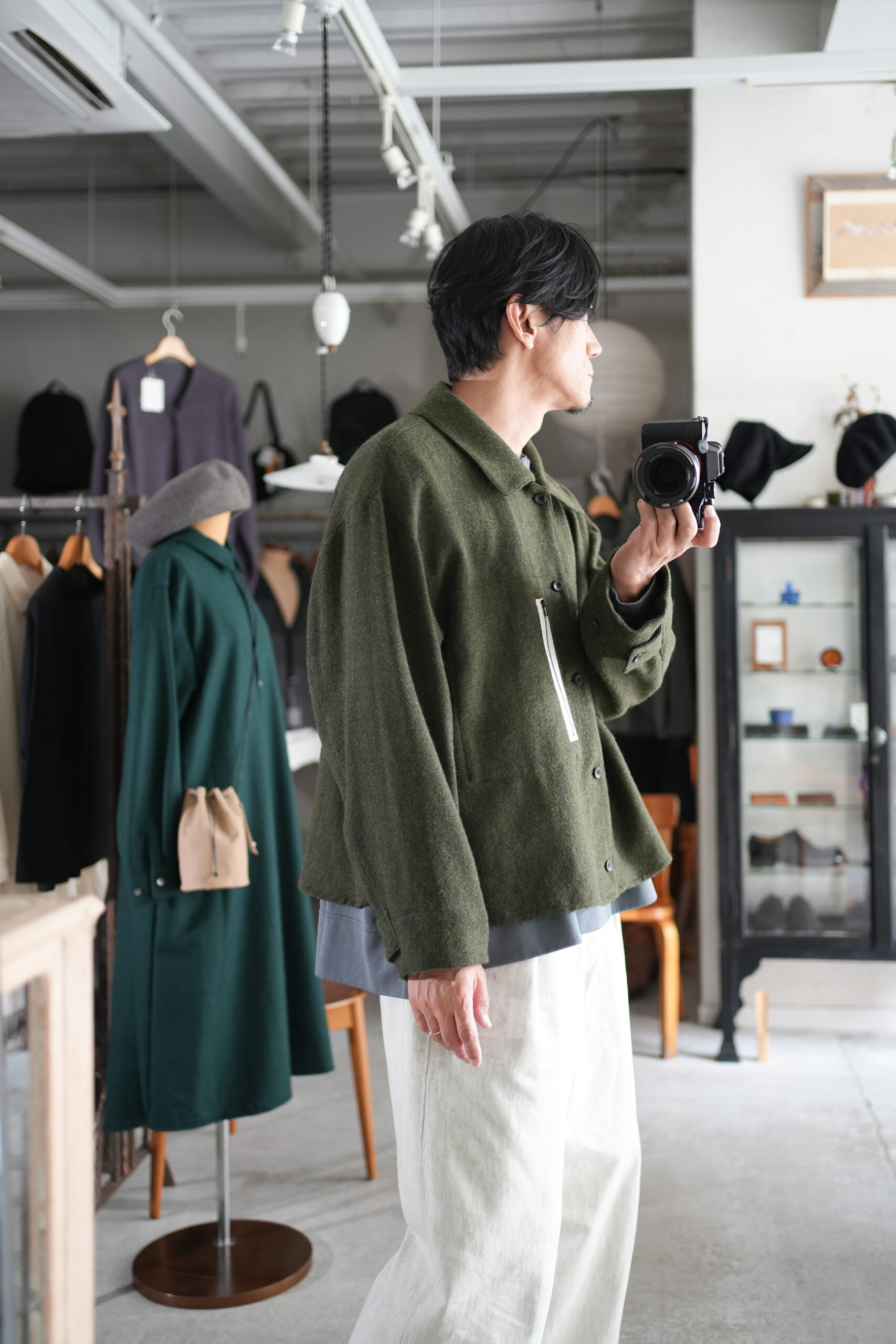 WOOL TWILL OVERSIZE SHIRT | ANOTHER LOUNGE