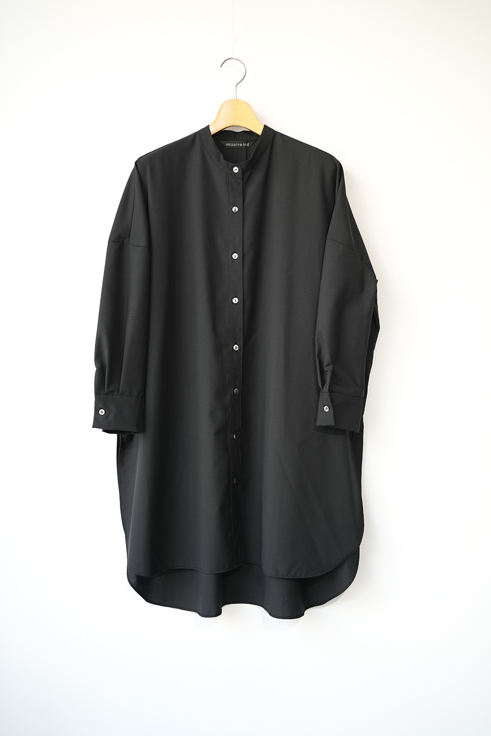 T/W stand collar shirt tunic