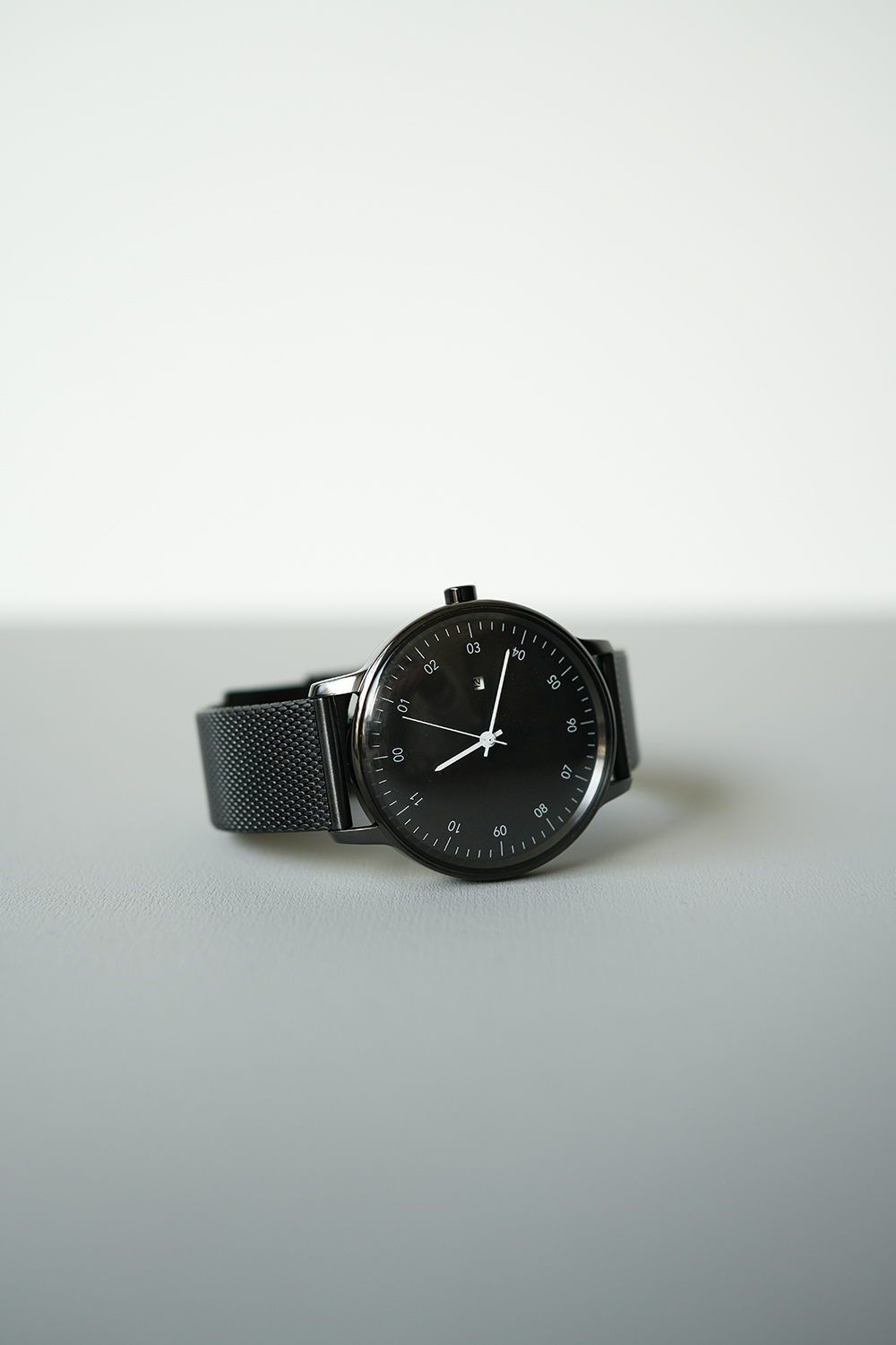 SK01 / SS BLACK MIRROR FINISH / BLACK DIAL / BLACK MESH