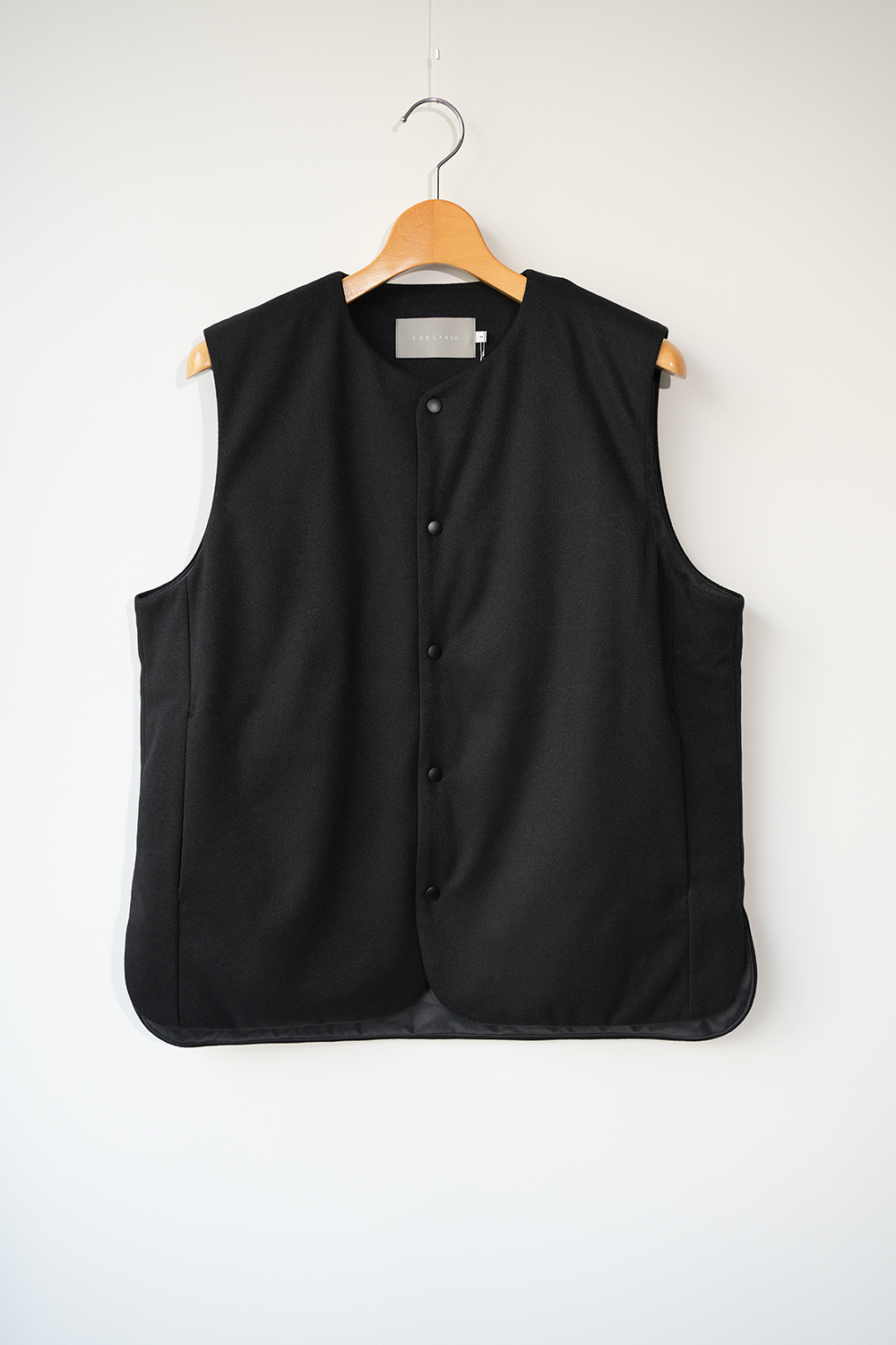 KNIT PADDED VEST solid