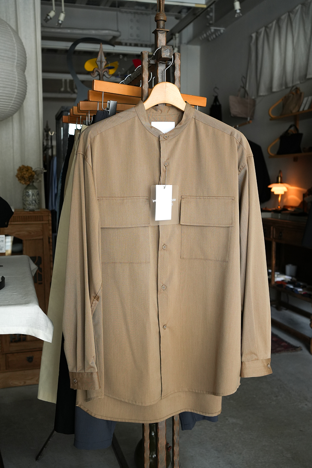 Repose Wear BAND COLLAR SHIRT